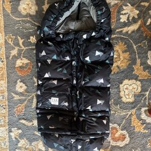 7AM Enfant Stroller Footmuff Blanket 212 Evolution, Aqua Triangles, Cotton